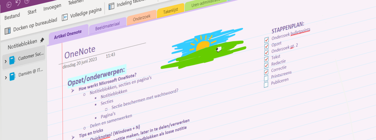 Dit artikel is geschreven met behulp van OneNote